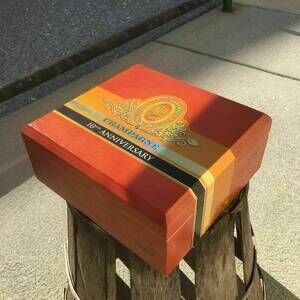 Perdomo 10th Anniversary Champagne Epicure Empty Wooden Cigar Box 8x7.5x3.25